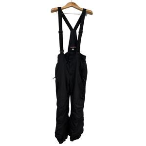 Obermeyer Ski Bib Snow Pants Mens L Short Black Insulated Winter Suspenders